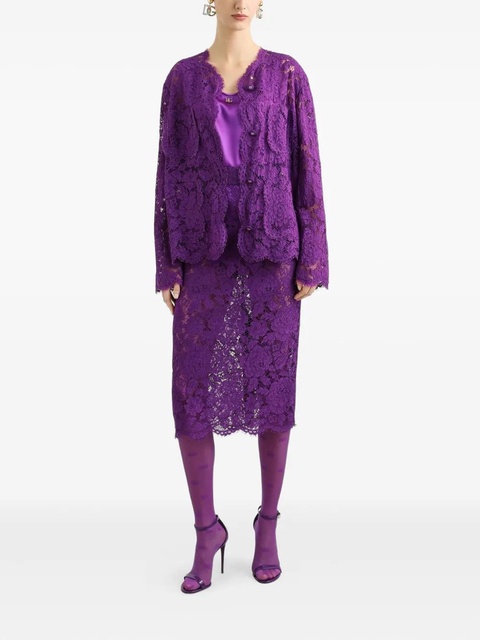 Dolce & Gabbana DNA Cordonetto floral lace jacket - Purple - zdjęcie produktu nr 1