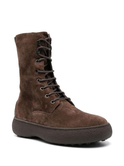 Tod's suede lace-up ankle boots - Brown - zdjęcie produktu nr 2