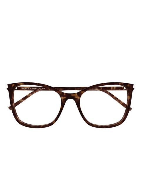 Saint Laurent Eyewear geometric-frame glasses - Brown - zdjęcie produktu nr 2