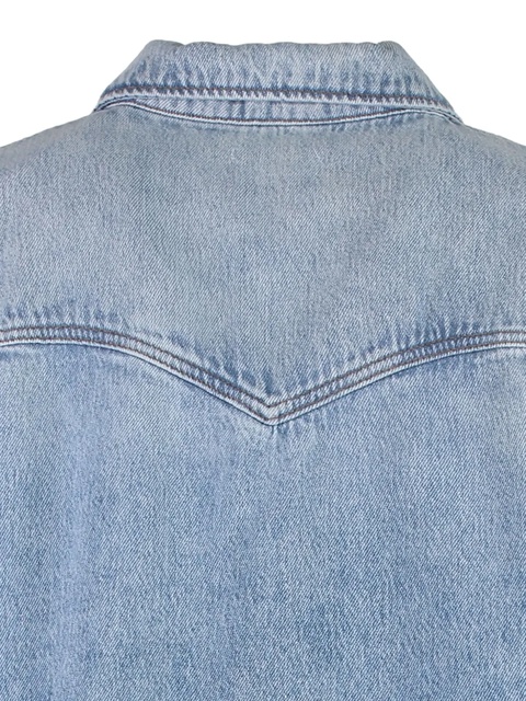 GANNI flap-pocket denim shirt - Blue - zdjęcie produktu nr 2