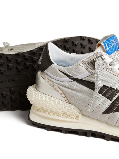 Golden Goose Running Marathon laminated-leather sneakers - Silver - zdjęcie produktu nr 2