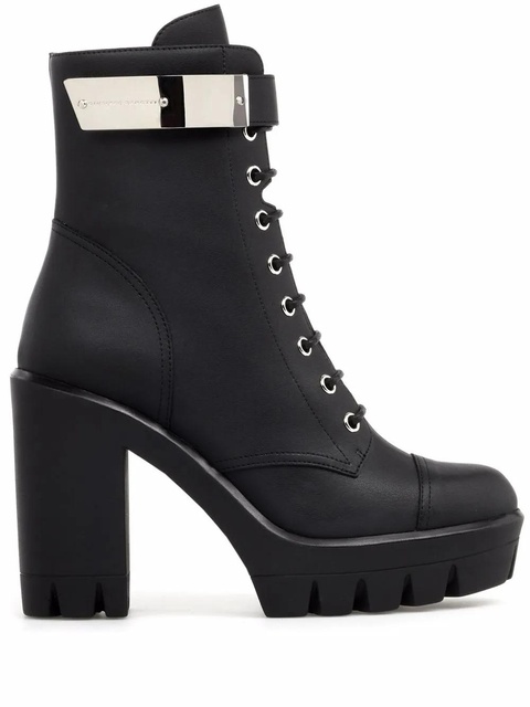 Giuseppe Zanotti Fran block-heel cargo boots - Black - zdjęcie produktu nr 1