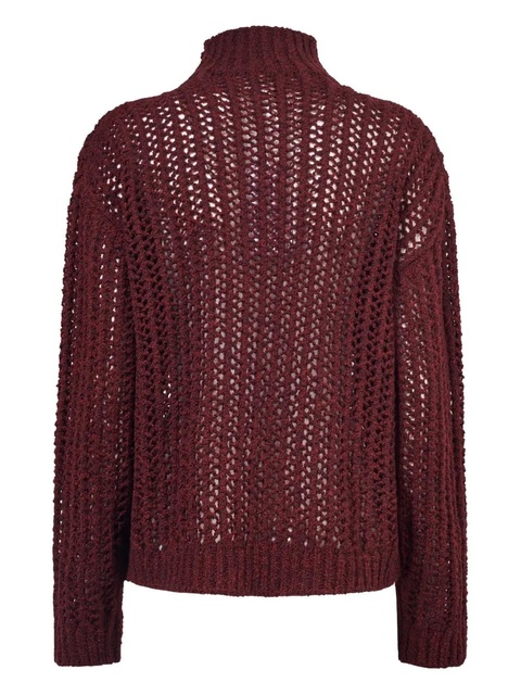 Max Mara open-knit high-neck sweater - Red - zdjęcie produktu nr 2