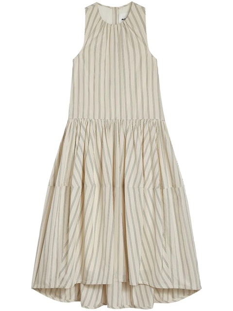 Jil Sander striped midi dress - Neutrals - zdjęcie produktu nr 1