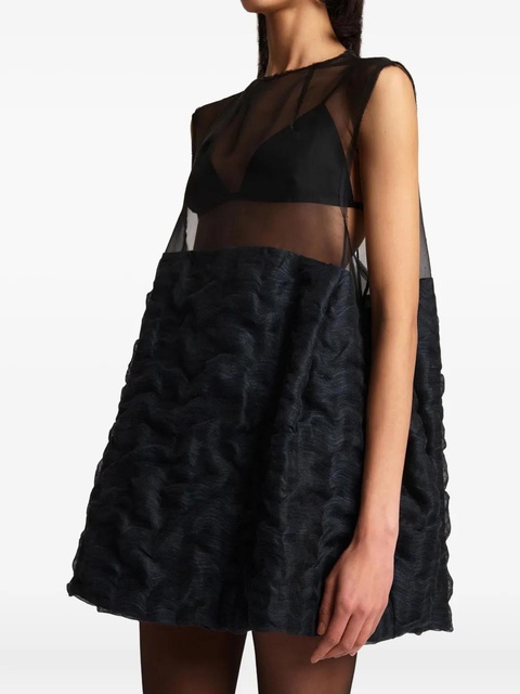 KHAITE Blair textured mini dress - Blue - zdjęcie produktu nr 2