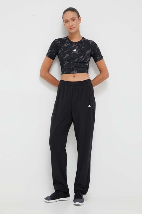 adidas Performance spodnie treningowe Aeroready kolor czarny gładkie IL6984 - zdjęcie produktu nr 1