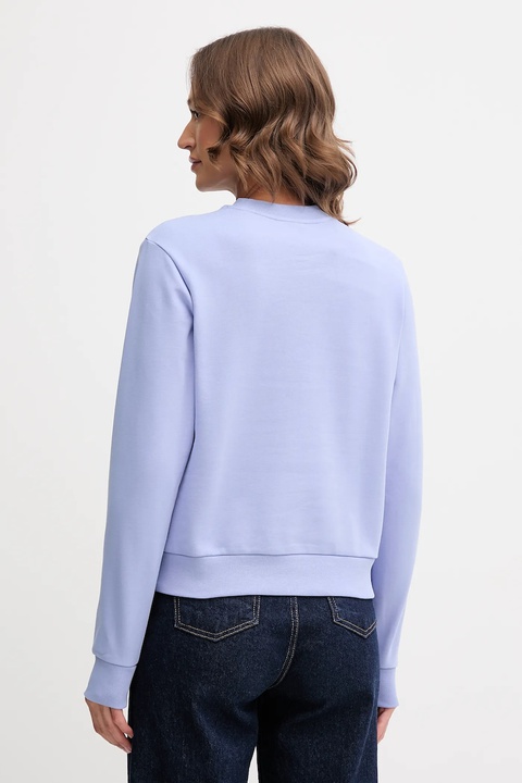 Lacoste bluza bawełniana damska kolor niebieski gładka SF5270 - zdjęcie produktu nr 2