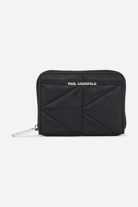 Karl Lagerfeld portfel skórzany damski kolor czarny A1W32064 - zdjęcie produktu nr 1