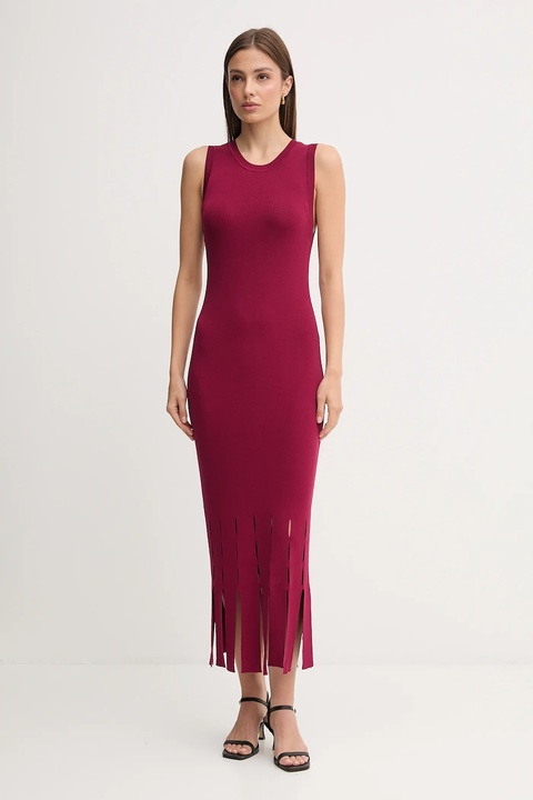 Dkny sukienka kolor bordowy maxi dopasowana P5EUAX20 - zdjęcie produktu nr 2