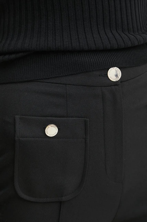 Morgan spodnie PFLAC.F damskie kolor czarny dzwony high waist PFLAC.F - zdjęcie produktu nr 2