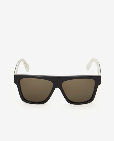 ALEXANDER MCQUEEN - Okulary przeciwsłoneczne z białym logo - zdjęcie produktu nr 2