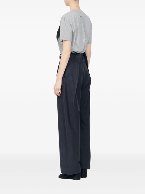 MM6 Maison Margiela pinstripe pleated trousers - Grey - zdjęcie produktu nr 1