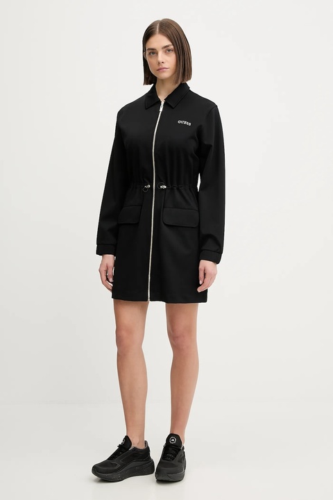 Guess sukienka CARLA kolor czarny mini rozkloszowana V5YK04 KCX42 - zdjęcie produktu nr 1
