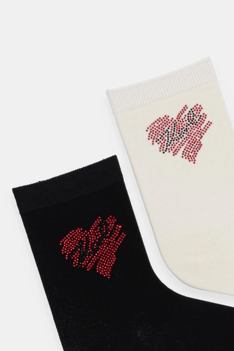 Karl Lagerfeld skarpetki 2-pack damskie kolor czarny A1W47104 - zdjęcie produktu nr 1