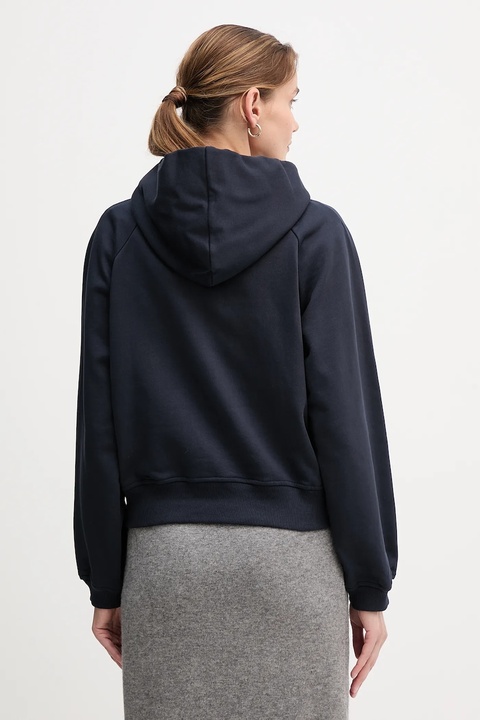 Joop! bluza bawełniana damska kolor granatowy z kapturem z aplikacją 30046176 - zdjęcie produktu nr 2