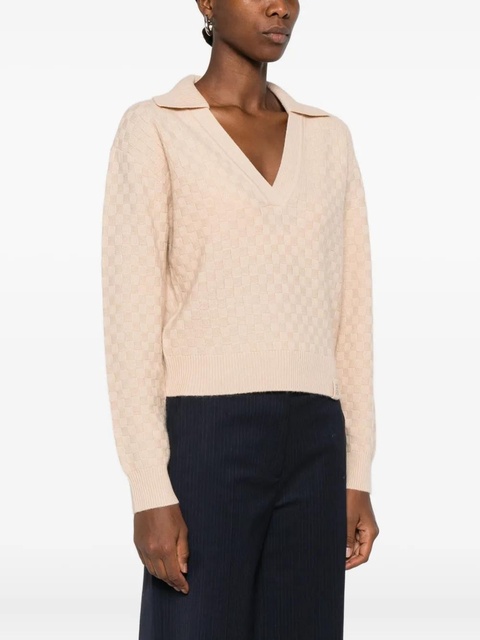 SANDRO textured V-neck sweater - Neutrals - zdjęcie produktu nr 2