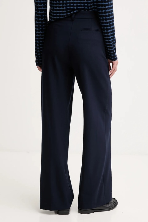 United Colors of Benetton spodnie damskie kolor granatowy proste high waist 4L4HDF07F - zdjęcie produktu nr 2