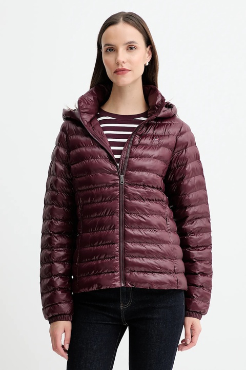 Tommy Hilfiger kurtka kolor bordowy przejściowa WW0WW47351 - zdjęcie produktu nr 1