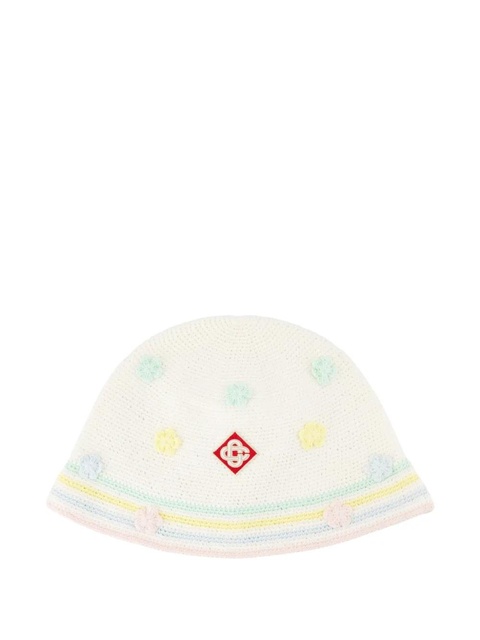 Casablanca embellished crochet hat - White - zdjęcie produktu nr 1