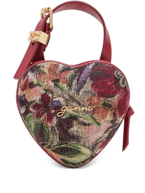 GANNI Tapestry Nano Heart tote bag - Red - zdjęcie produktu nr 1
