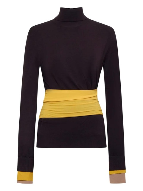 FENDI turtleneck waistband-detail sweater - Black - zdjęcie produktu nr 1