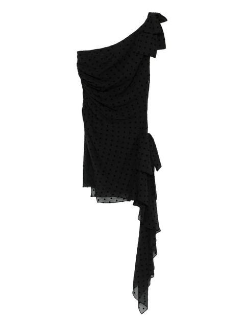 Alessandra Rich polka-dot ruffled dress - Black - zdjęcie produktu nr 1