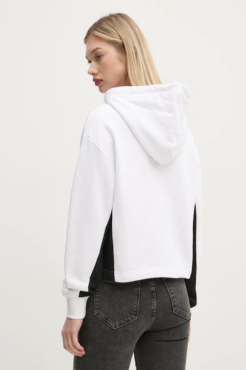 Karl Lagerfeld Jeans bluza damska kolor biały z kapturem z nadrukiem A1W20017 - zdjęcie produktu nr 1