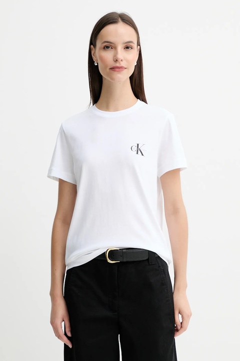 Calvin Klein Jeans t-shirt bawełniany damski kolor szary LV047C905G - zdjęcie produktu nr 1