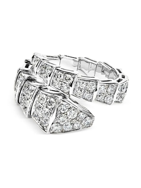 Bvlgari 18K white gold Serpenti Viper diamond ring - zdjęcie produktu nr 1