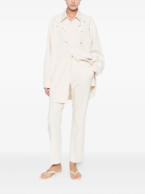 Alysi pearl-embellished trousers (set of two) - White - zdjęcie produktu nr 2