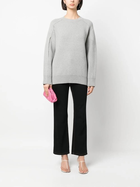 Lanvin round-neck cape-back jumper - Grey - zdjęcie produktu nr 1