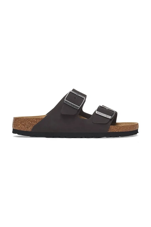 Birkenstock klapki nubukowe Arizona SFB kolor czarny 1019035 - zdjęcie produktu nr 1