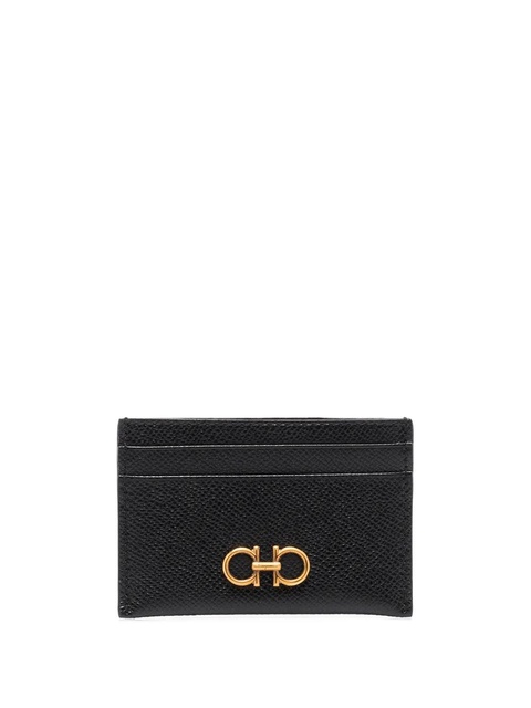 Ferragamo Gancini leather card holder - Black - zdjęcie produktu nr 1