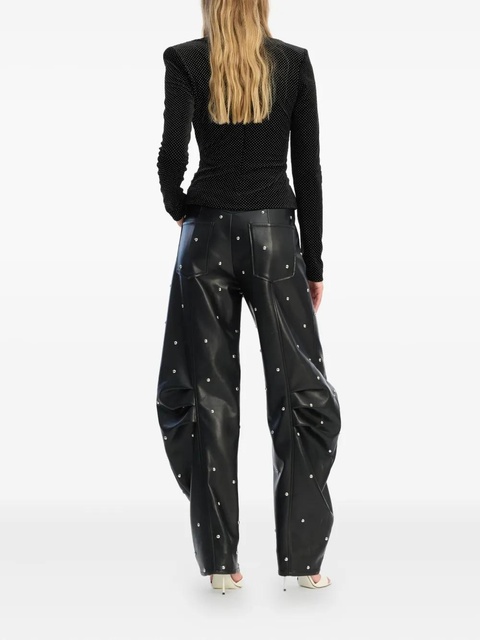 ROTATE BIRGER CHRISTENSEN velvet blouse - Black - zdjęcie produktu nr 1
