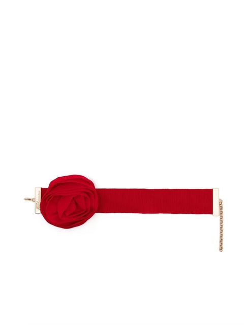 Blumarine satin-rose choker - Red - zdjęcie produktu nr 1