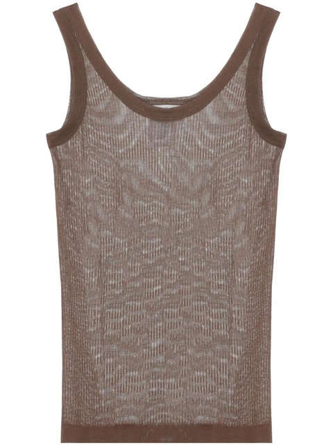 LEMAIRE seamless ribbed tank top - Brown - zdjęcie produktu nr 1