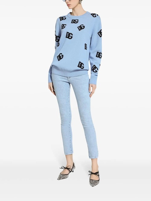 Dolce & Gabbana DNA logo embroidered jumper - Blue - zdjęcie produktu nr 2
