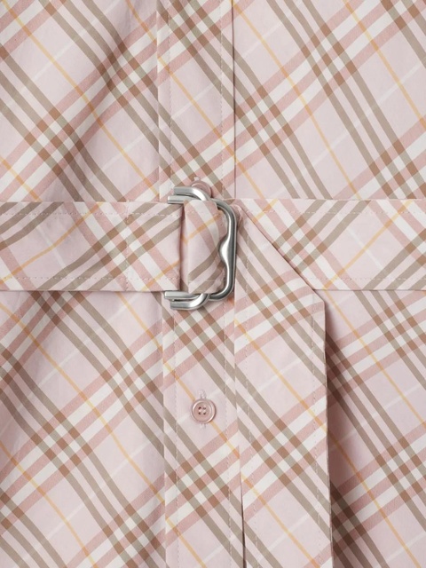 Burberry checked shirt dress - Pink - zdjęcie produktu nr 2