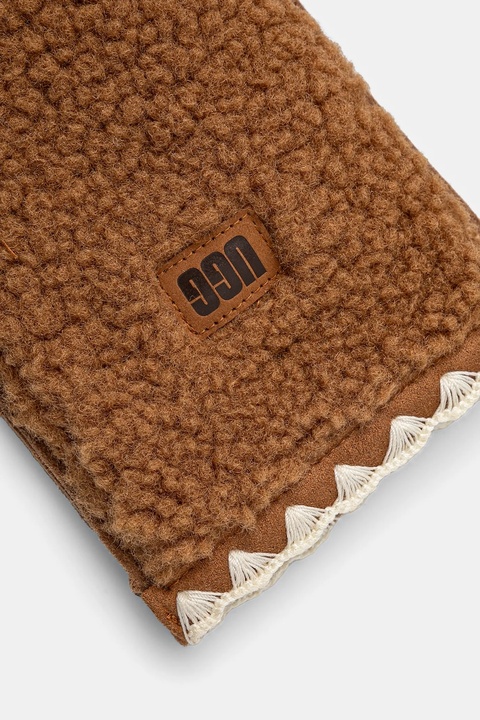 UGG rękawiczki zamszowe kolor brązowy 101031 - zdjęcie produktu nr 2