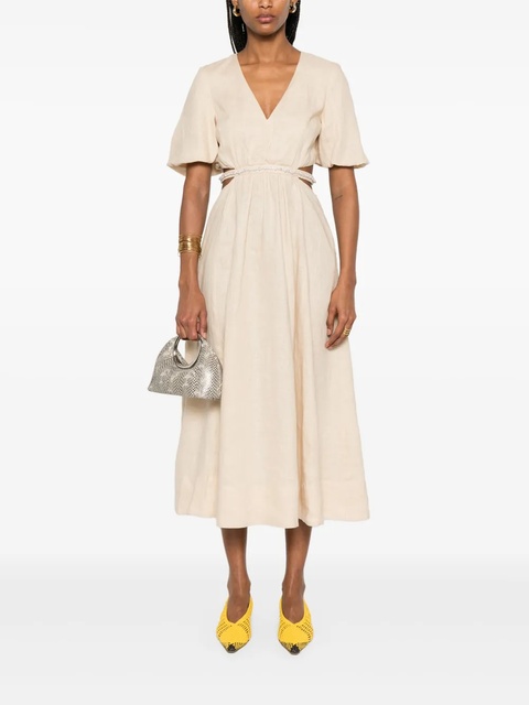 Maje faux-pearl-embellished midi dress - Neutrals - zdjęcie produktu nr 2