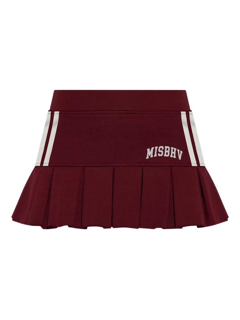 MISBHV pleated stripe mini skirt - Red - zdjęcie produktu nr 1