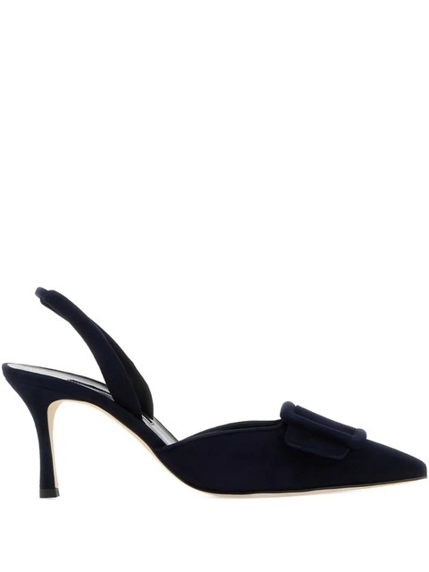 Manolo Blahnik 70mm Maysli slingback pumps - Blue - zdjęcie produktu nr 1