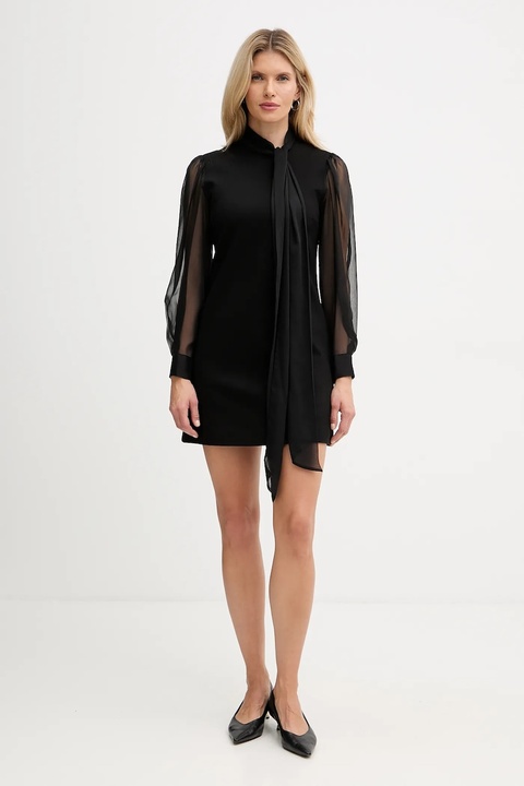 Twinset sukienka kolor czarny mini prosta 252AT2211 - zdjęcie produktu nr 1