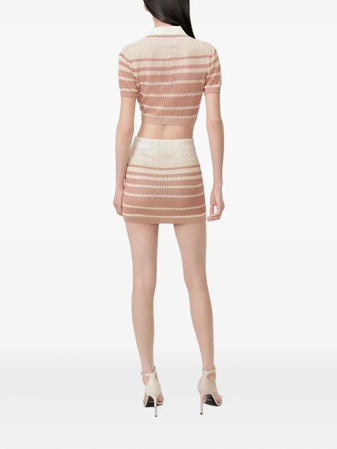 AMIRI striped polo-neck top - Pink - zdjęcie produktu nr 2