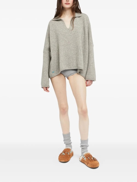 Alanui ribbed polo neck top - Grey - zdjęcie produktu nr 2