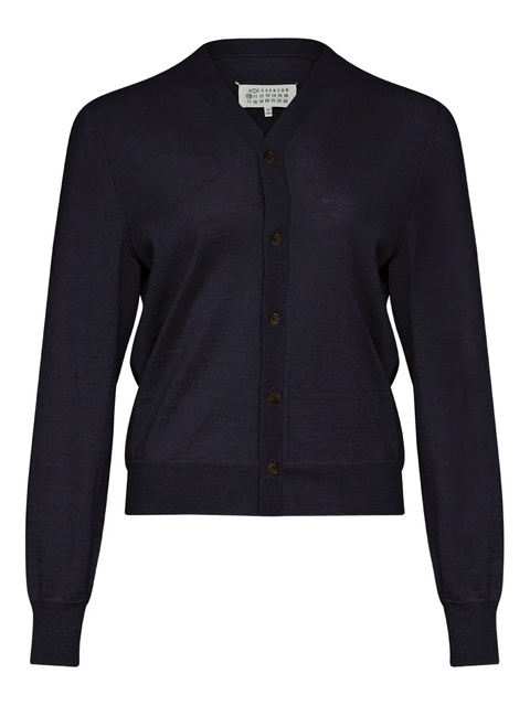 Maison Margiela wool cardigan - Blue - zdjęcie produktu nr 1