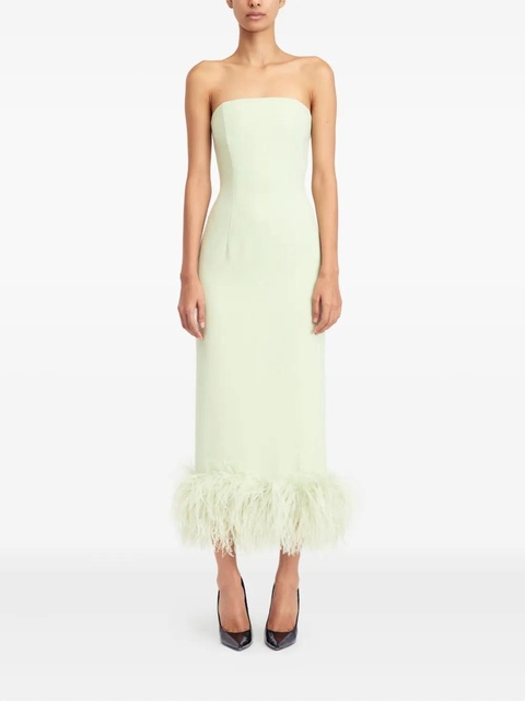 16Arlington Minelli feather-trim midi dress - Green - zdjęcie produktu nr 2