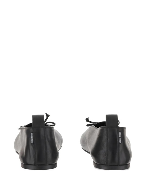 Miu Miu Élan bow-detail ballet flats - Black - zdjęcie produktu nr 2