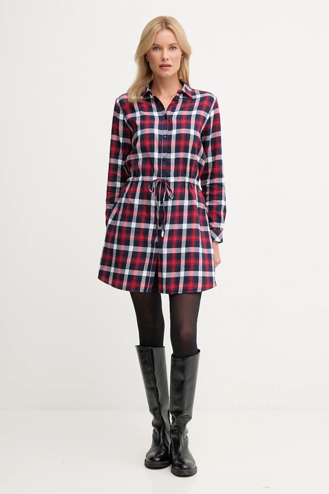 Pepe Jeans sukienka kolor bordowy mini prosta PL9537750 - zdjęcie produktu nr 1