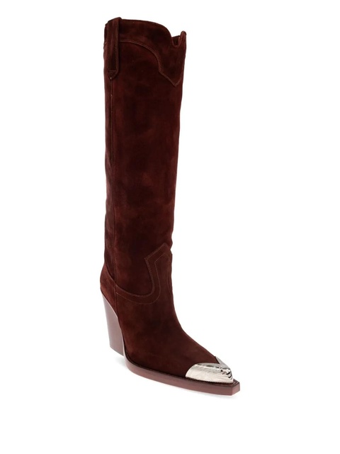 Paris Texas 10mm El Dorado metallic-toe suede boots - Brown - zdjęcie produktu nr 2